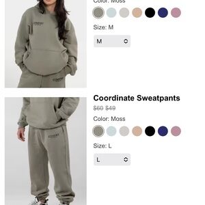 COMFRT Coordinate- Moss Sweatshirt and Sweatpants set